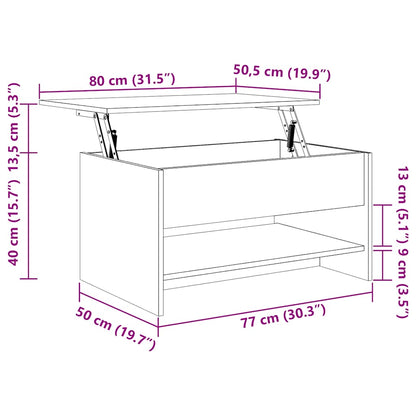 Soffbord Brun Ek 80x50x40 cm