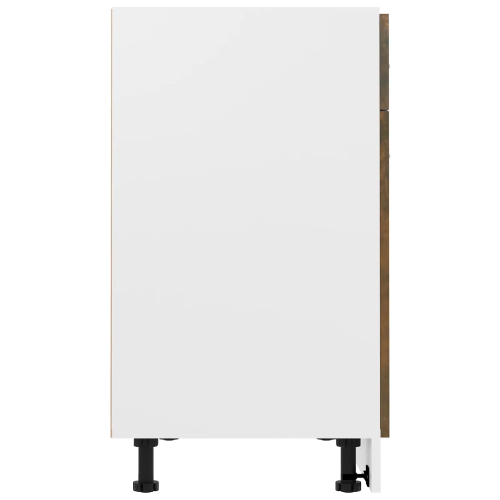 Köksinredning Underskåp Bänkskåp med låda “Lyon” Rökfärgad Ek 80x46x81,5 cm