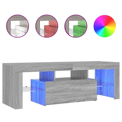 TV-Möbel Sonoma Grå TV-Bänk LED 120x35x40 cm