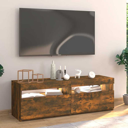 TV-Möbel Rökfärgad Ek TV-Bänk LED 120x35x40 cm