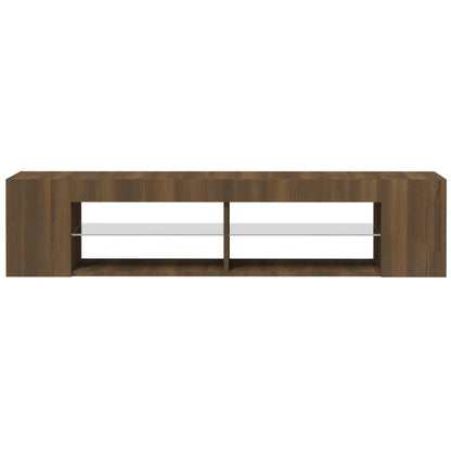 TV-Möbel Brun Ek TV-Bänk LED 135x39x30 cm