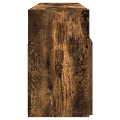 TV-Möbel Rökfärgad Ek TV-Bänk LED 120x30x50 cm