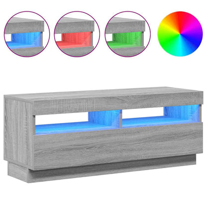 TV-Möbel Sonoma Grå TV-Bänk LED 100x35x40 cm