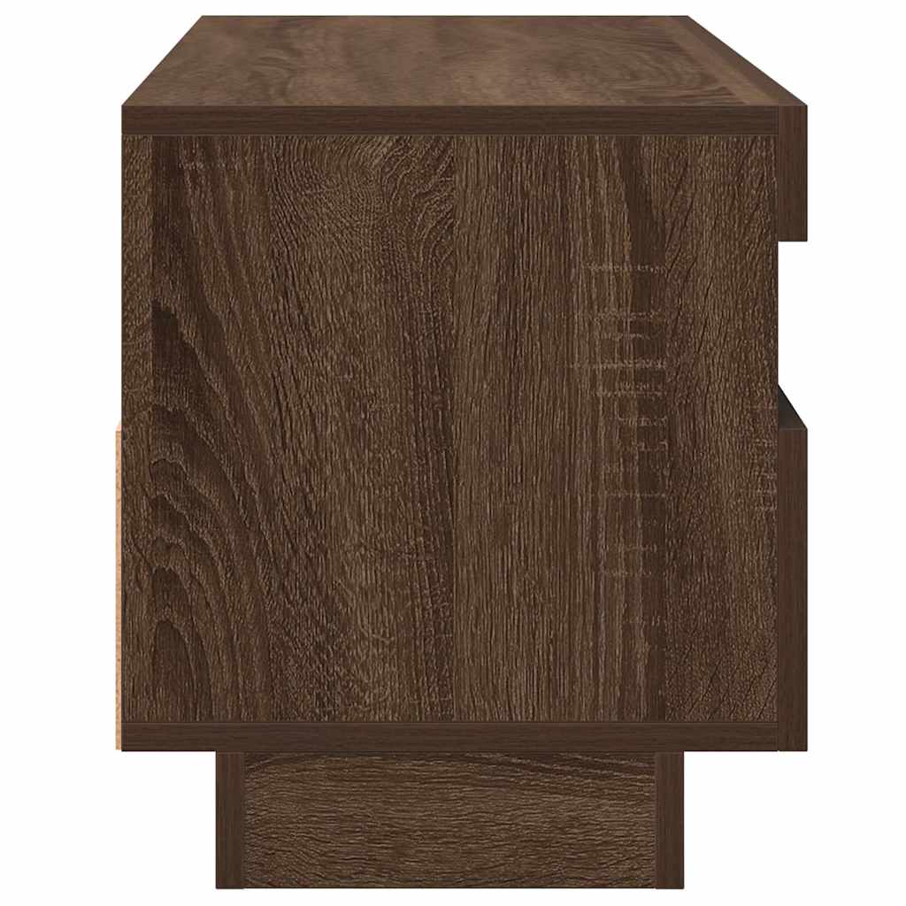 TV-Möbel Brun Ek TV-Bänk LED 100x35x40 cm