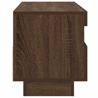 TV-Möbel Brun Ek TV-Bänk LED 100x35x40 cm