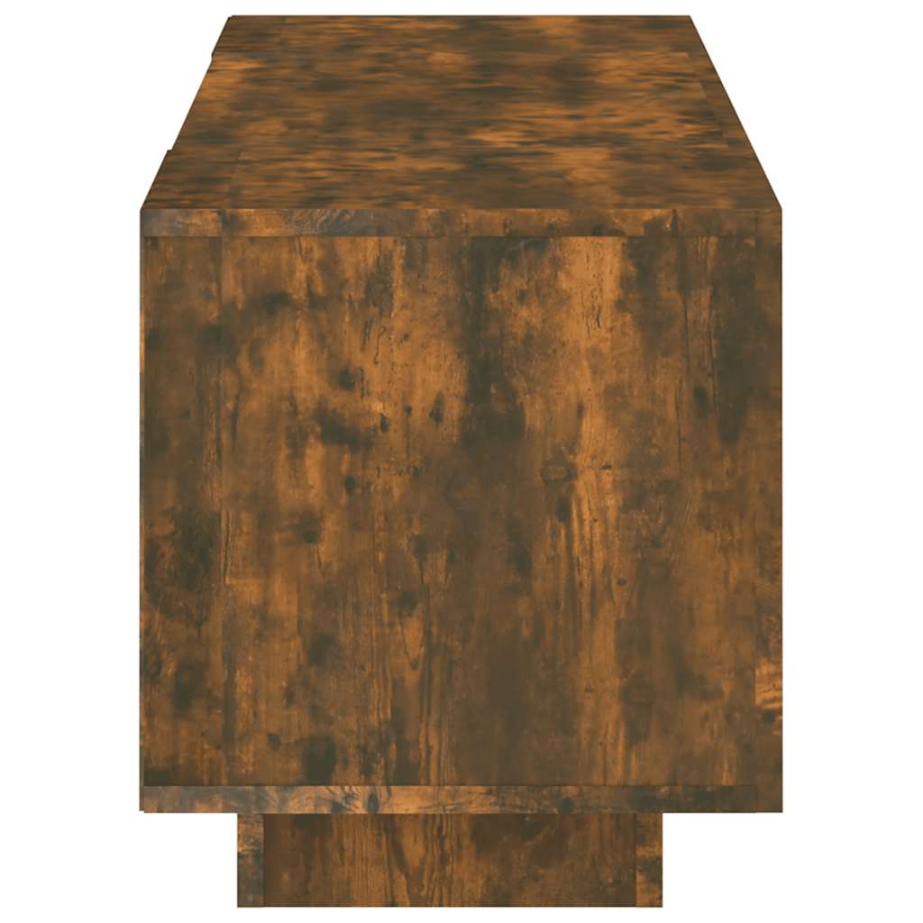 TV-Möbel Rökfärgad Ek TV-Bänk LED 160x35x40 cm