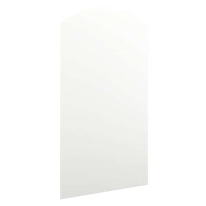 Väggspegel med LED-lampor 90x45 cm glas valvformad