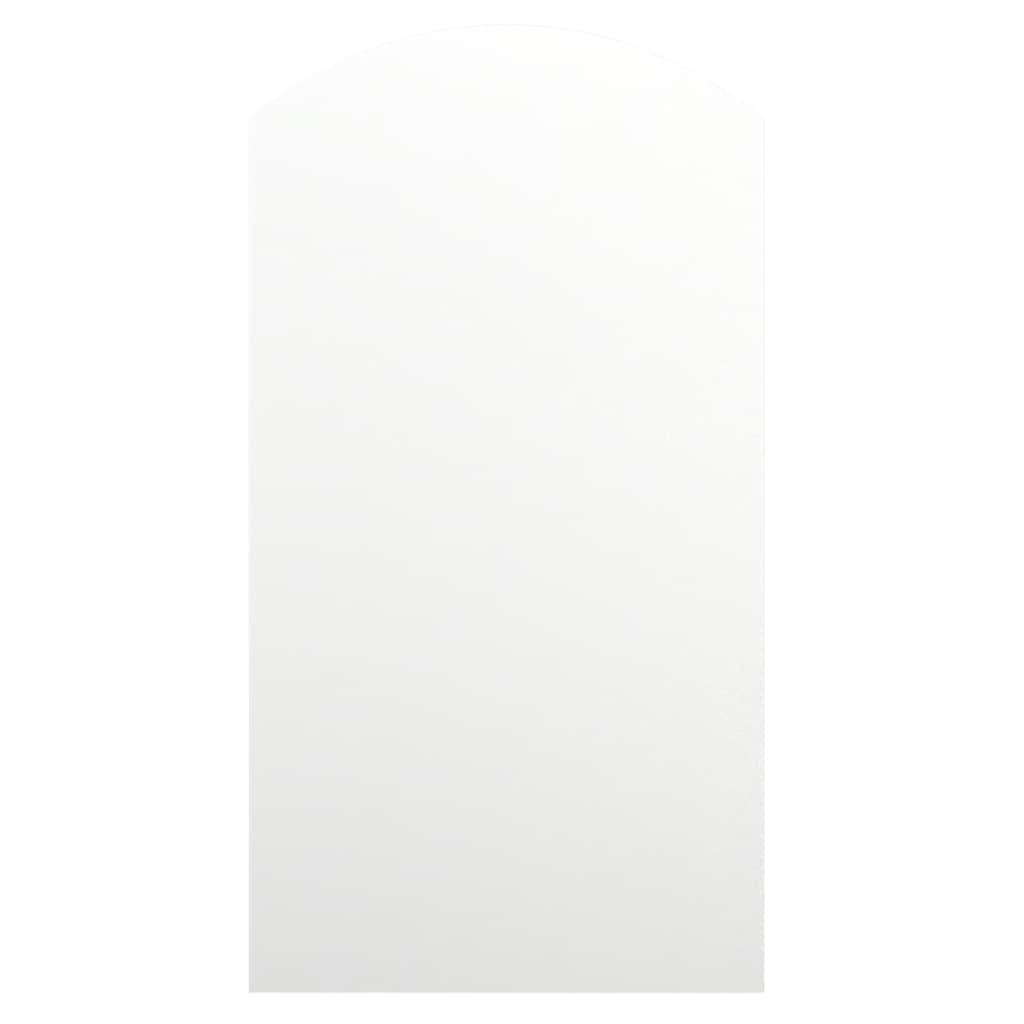 Väggspegel med LED-lampor 90x45 cm glas valvformad