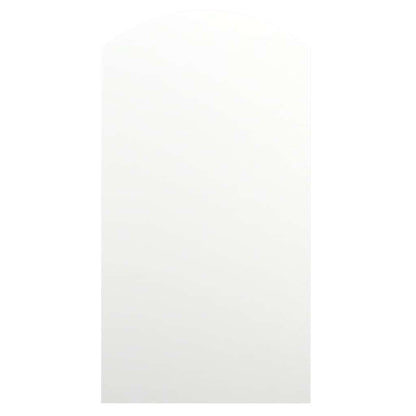 Väggspegel med LED-lampor 90x45 cm glas valvformad