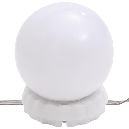 Väggspegel med LED-lampor 90x45 cm glas valvformad