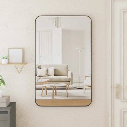 Väggspegel Svart 50x80 cm rektangulär