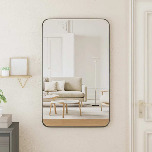 Väggspegel Svart 50x80 cm rektangulär