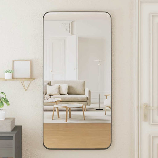 Väggspegel Svart 50x100 cm rektangulär