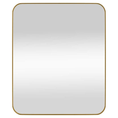 Väggspegel guld 50x60 cm rektangulär