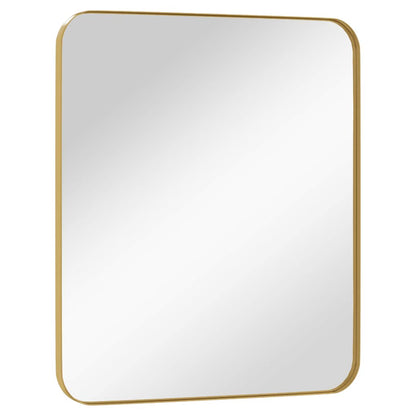 Väggspegel guld 50x60 cm rektangulär