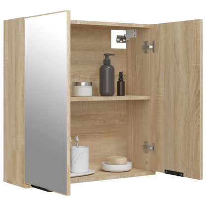Badrumsspegel Spegelskåp Sonoma Ek 64x20x67 cm