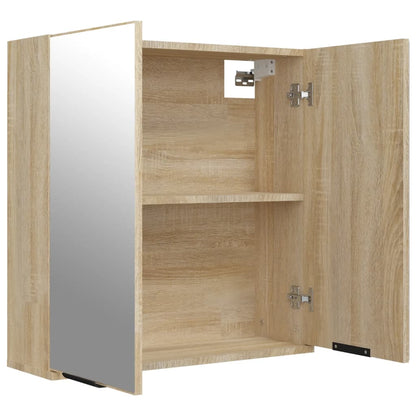 Badrumsspegel Spegelskåp Sonoma Ek 64x20x67 cm