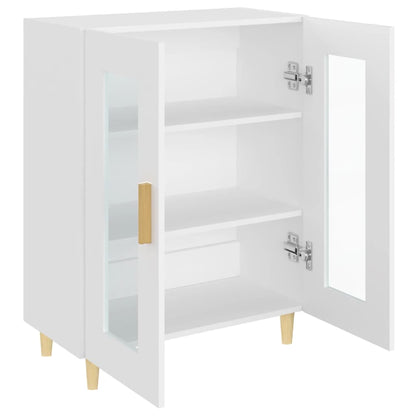 Skåp vit 69,5x34x90 cm konstruerat trä