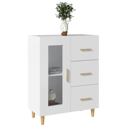 Skåp vit 69,5x34x90 cm konstruerat trä