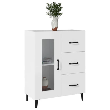Skåp vit 69,5x34x90 cm konstruerat trä