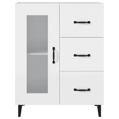 Skåp vit 69,5x34x90 cm konstruerat trä