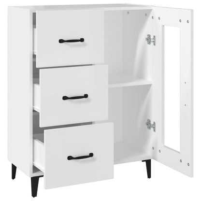 Skåp vit 69,5x34x90 cm konstruerat trä