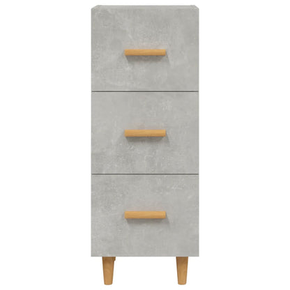 Skåp betonggrå 34,5x34x90 cm konstruerat trä