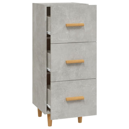 Skåp betonggrå 34,5x34x90 cm konstruerat trä