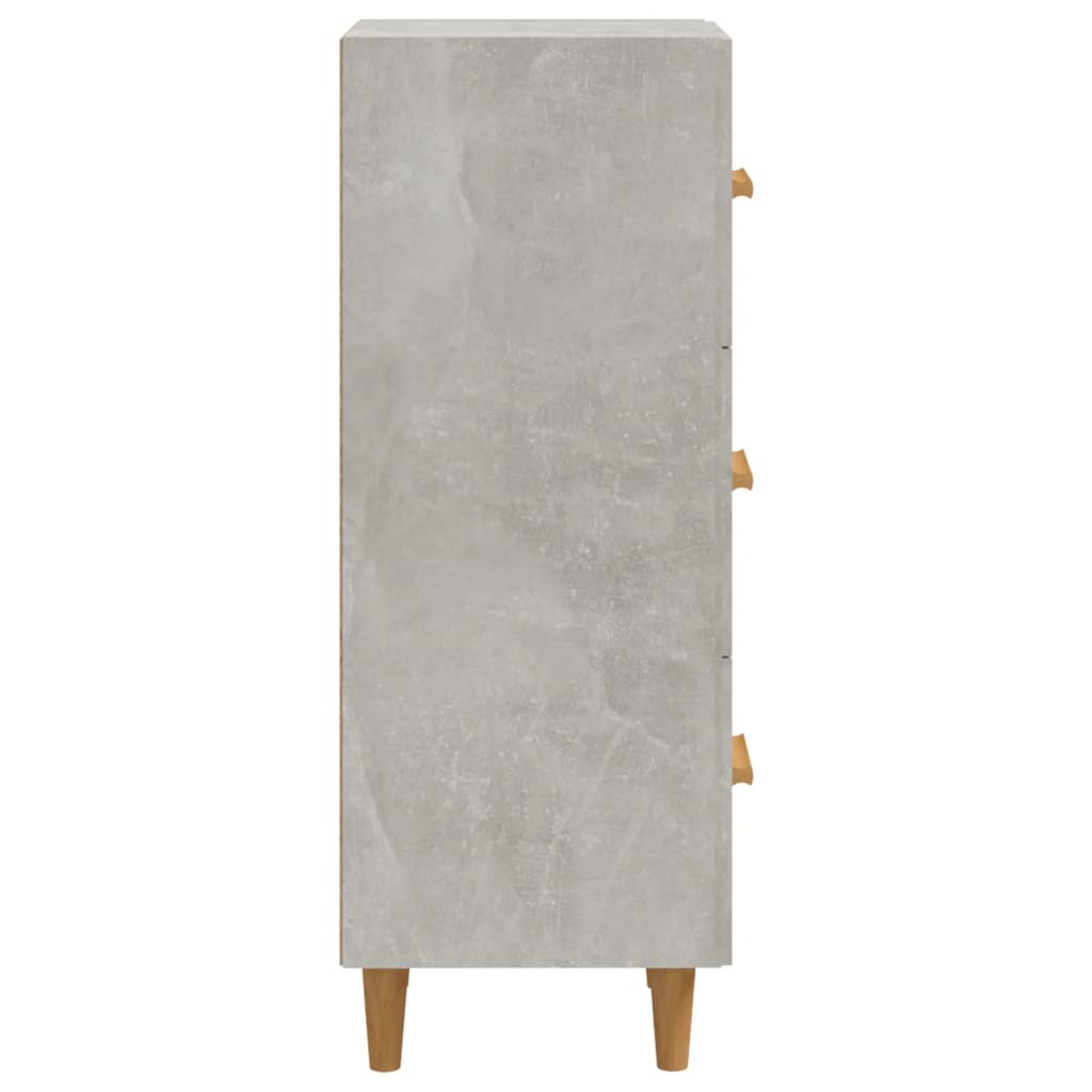 Skåp betonggrå 34,5x34x90 cm konstruerat trä