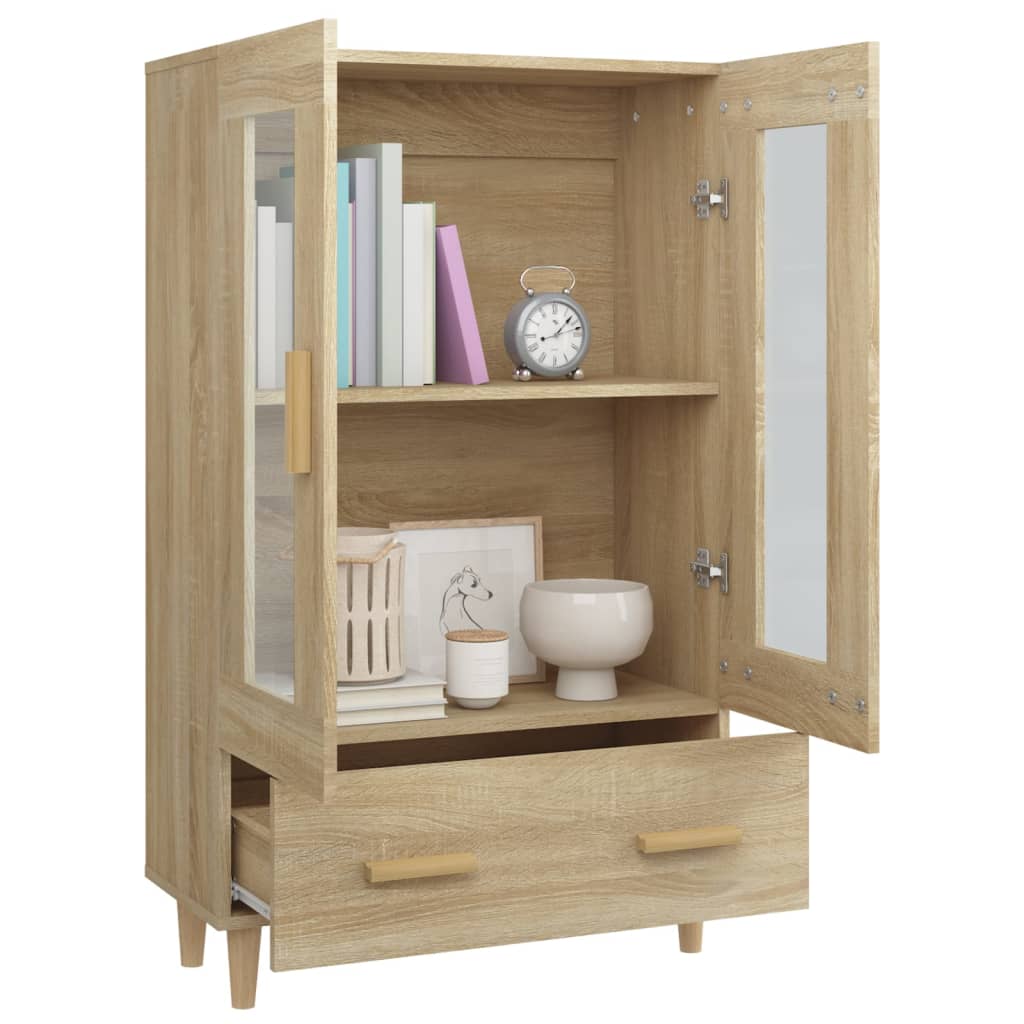 Skåp Sonoma-ek 70x31x115 cm konstruerat trä