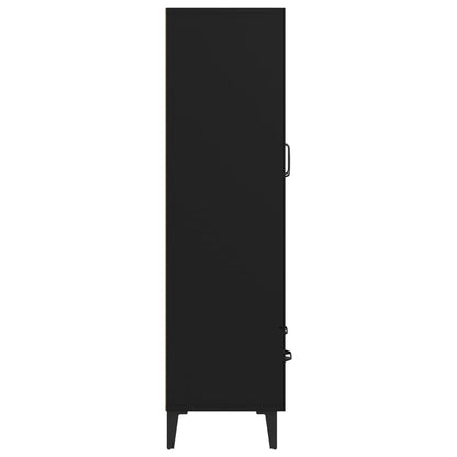 Skåp svart 70x31x115 cm konstruerat trä