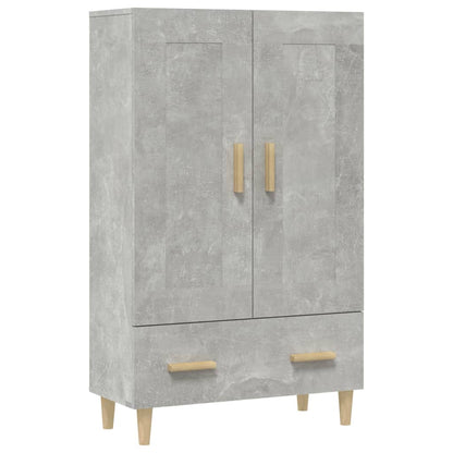 Skåp betonggrå 70x31x115 cm konstruerat trä