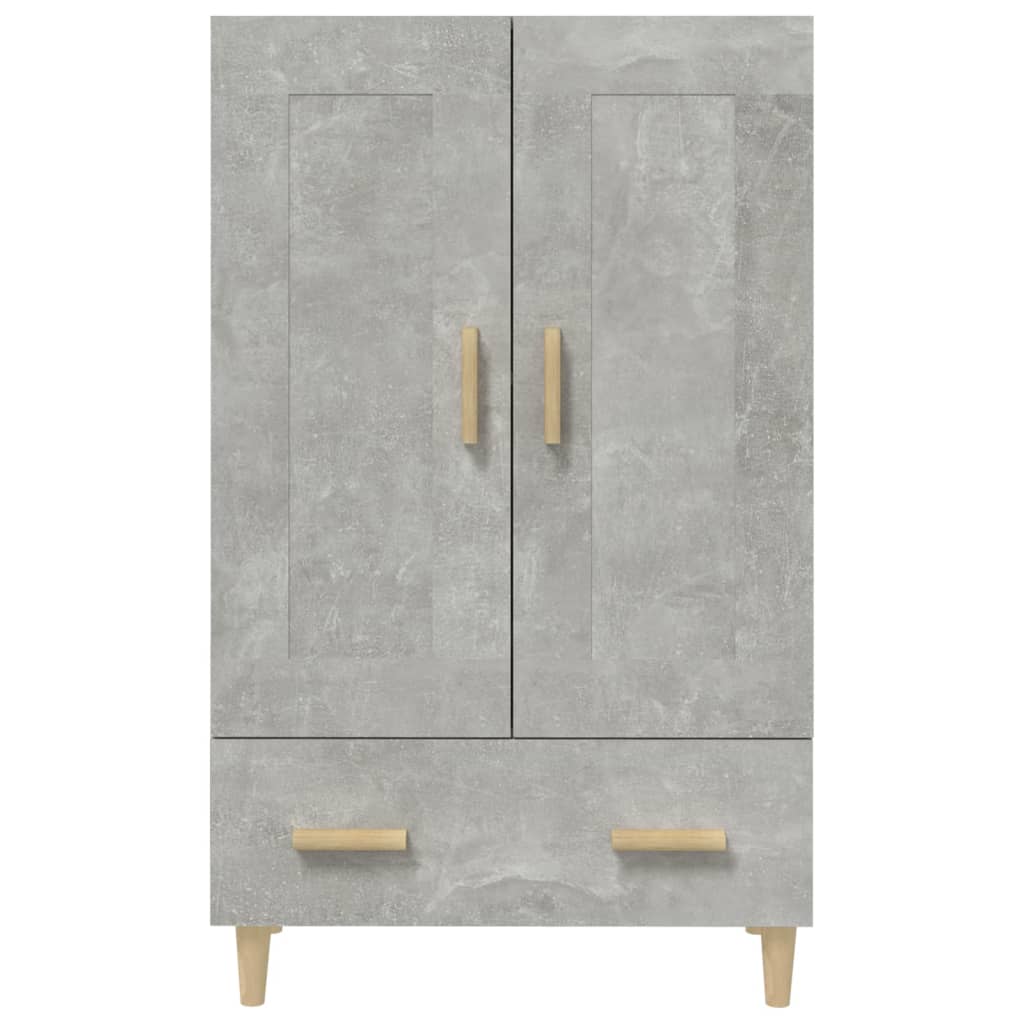Skåp betonggrå 70x31x115 cm konstruerat trä