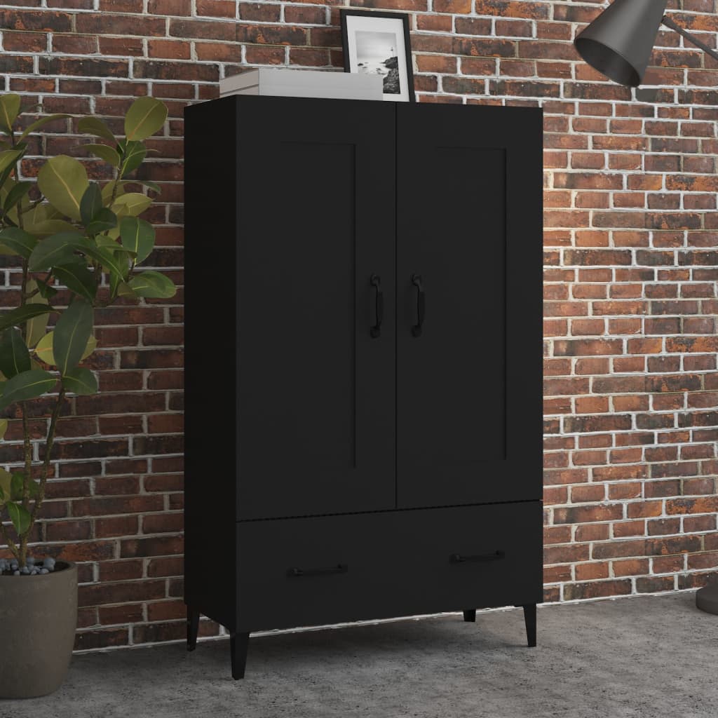 Skåp Svart 70x31x115 cm