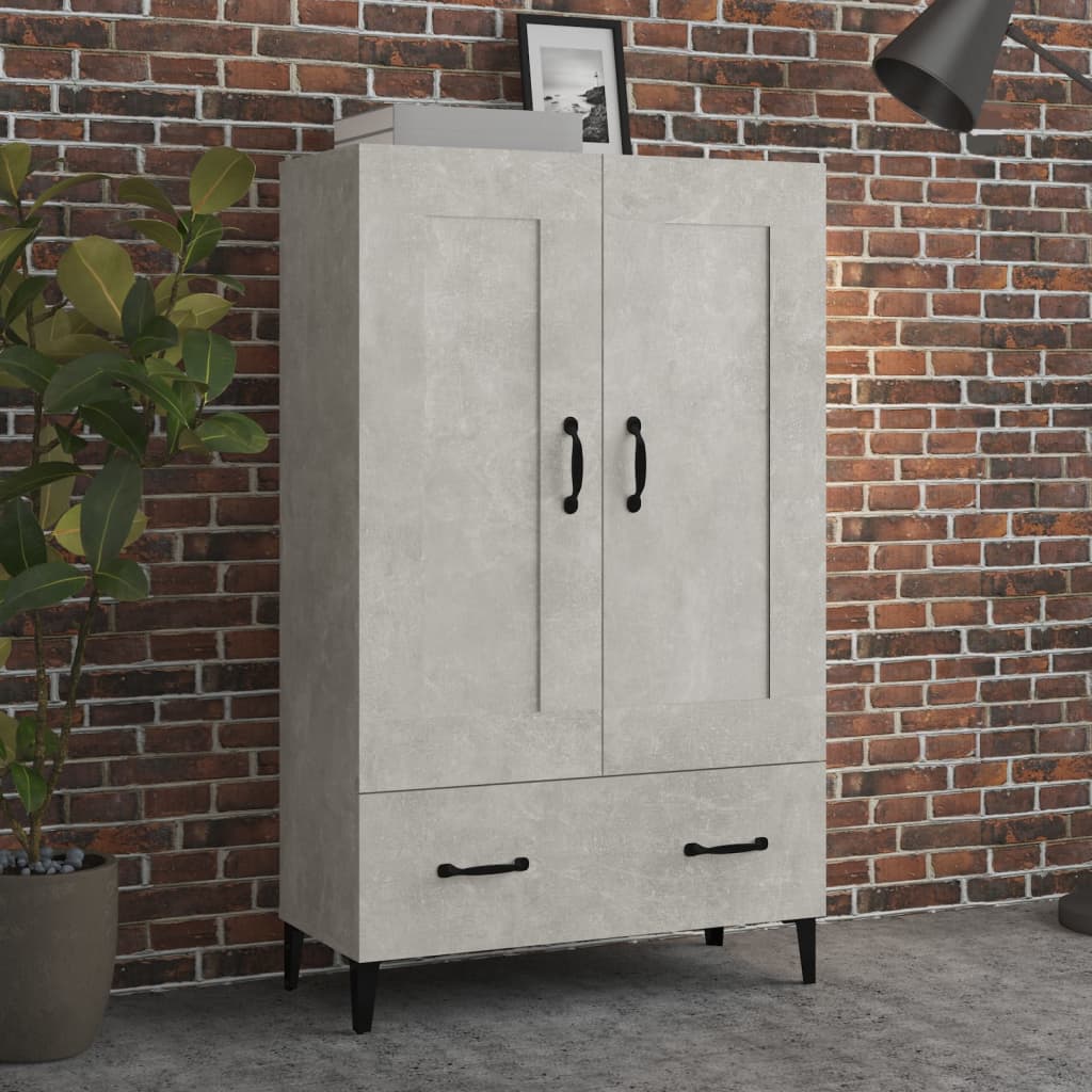 Skåp Betonggrå 70x31x115 cm