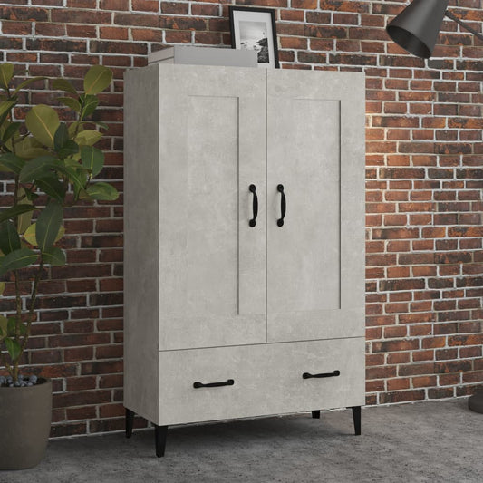 Skåp Betonggrå 70x31x115 cm