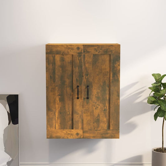 Vägghylla Rökfärgad Ek 69,5x32,5x90 cm