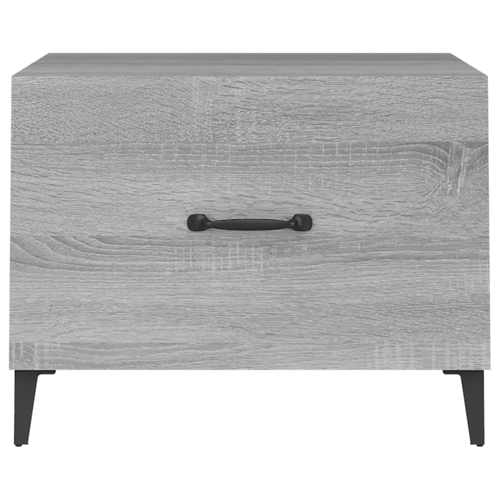 Sidobord Sonoma Grå med metallben 2 st 50x50x40 cm