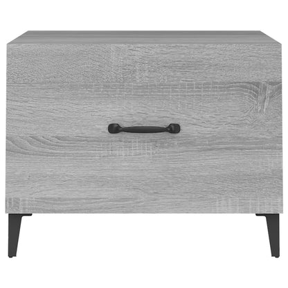 Sidobord Sonoma Grå med metallben 2 st 50x50x40 cm