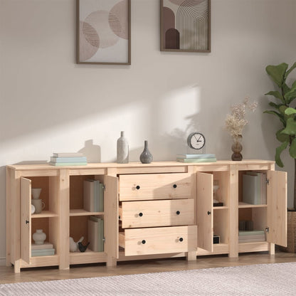 Skänk Trä 230x35x80 cm massiv furu