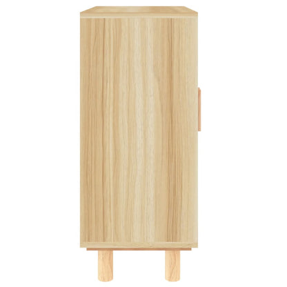 Skänk Brun 60x30x70 cm massiv furu och naturlig rotting