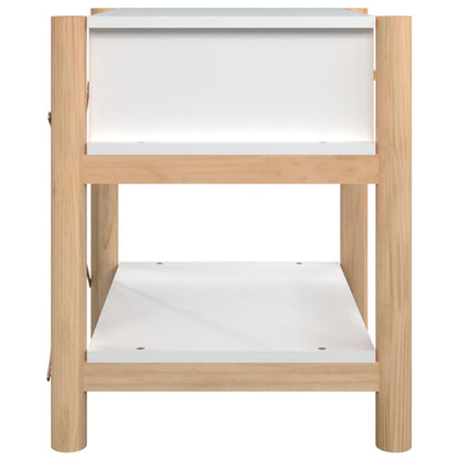 Sängbord 2 st vit 42x38x45 cm konstruerat trä