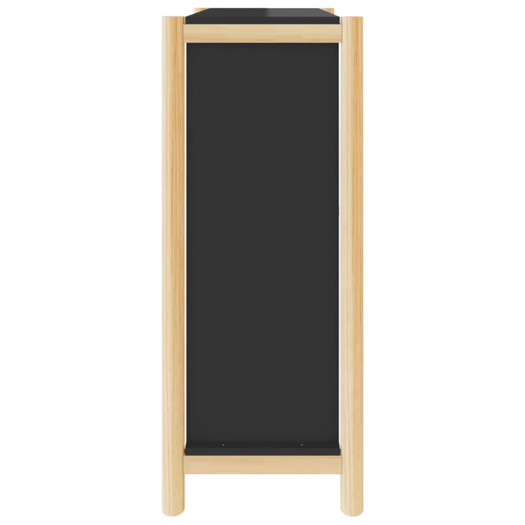 Skoställ Svart Skoskåp 57,5x33x80 cm