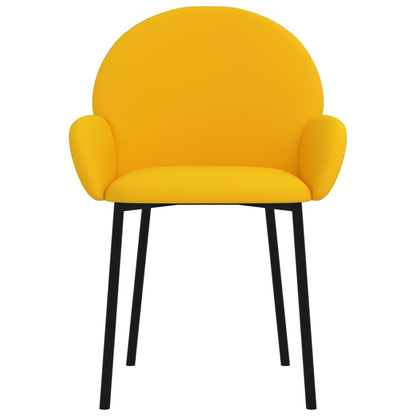 Matstolar 2 st gul sammet
