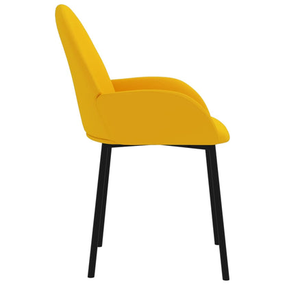 Matstolar 2 st gul sammet