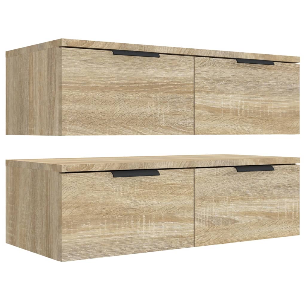 Väggskåp Sonoma Ek 2 st 68x30x20 cm