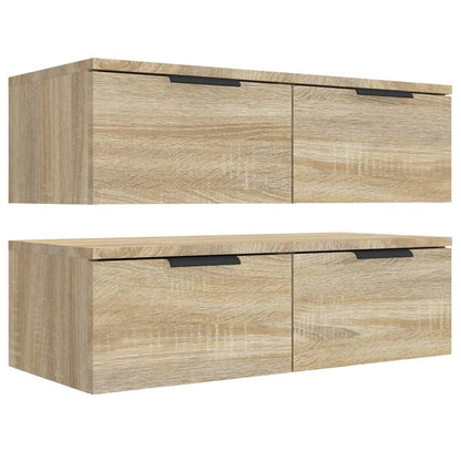 Väggskåp Sonoma Ek 2 st 68x30x20 cm