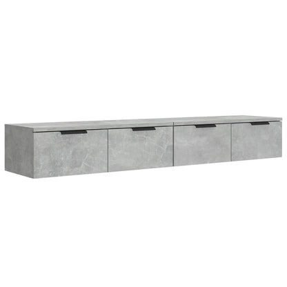Väggskåp Betonggrå 2 st 68x30x20 cm