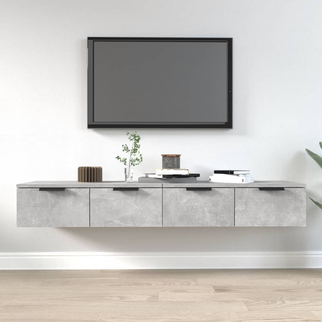 Väggskåp Betonggrå 2 st 68x30x20 cm