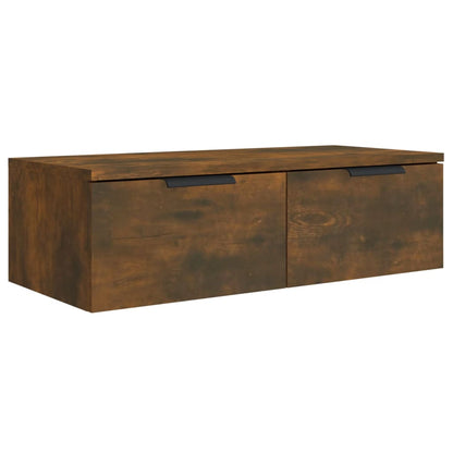 Väggskåp Rökfärgad Ek 2 st 68x30x20 cm